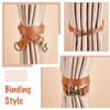 GORGECRAFT 2 Pack Leather Curtain Tiebacks European Style Custom Made