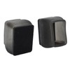 20 Pcs Chair Leg Floor Protector Rectangular Transparent Black Felt
