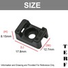 TERF® 100 Pcs Black Screw Mount Cable Tie Bases -