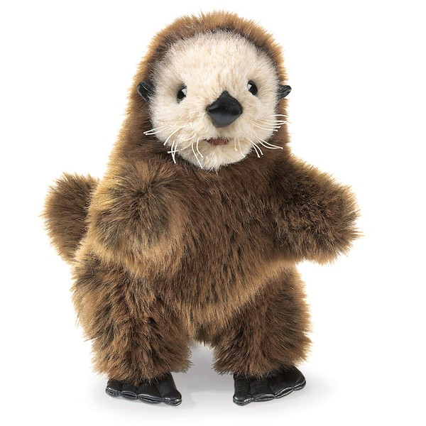 Folkmanis Baby Sea Otter Hand Puppet , Brown