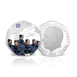 The Koin Club RAF Dambusters 80th Anniversary Royal Air Force Colour Coin 50p - 617 Squadron