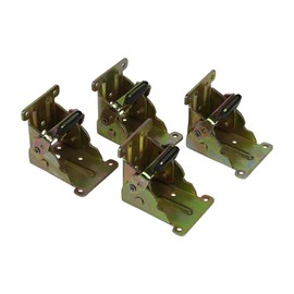 Tech Team - Bisagra plegable para patas de mesa, bisagra autobloqueante positiva, mesas plegables, extensiones y escritorios plegables, juego de 4 bisagras, accesorios incluidos