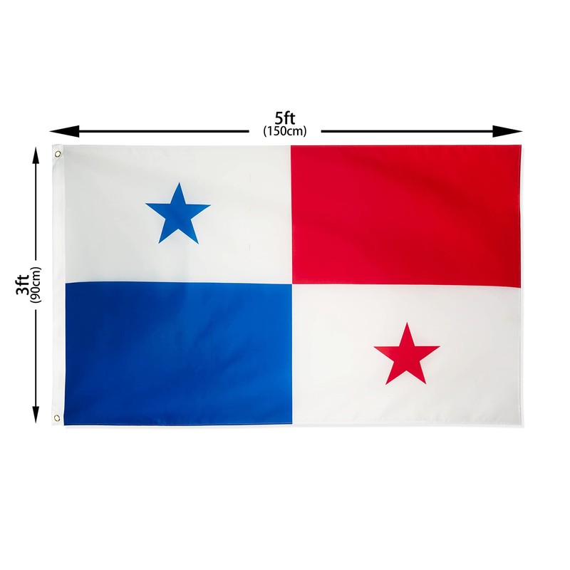 DANF Panama Flag 3x5 Feet Panamanian National Flags Polyester with