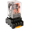 Baomain 24VAC Electromagnetic Power Relay, AC Relay, 3PDT 11-Pins 3NO3NC,