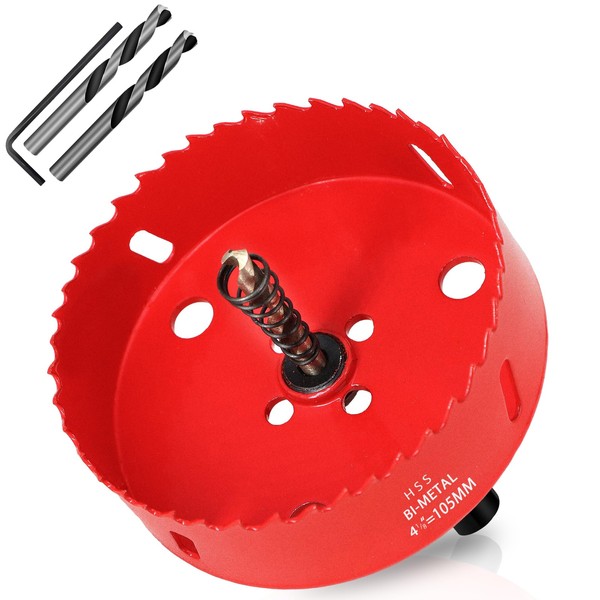 KACNON Hole Saw 105 mm, Universal High-Speed Steel HSS M42