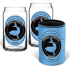 Cronulla Sharks NRL Rugby League Can Glasses and Can Cooler