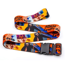 Teeoff Luggage Straps Suitcase Belts Travel Bag Accessories Adjustable 220CM (Japanese Anime - 2 Pack)