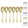 Gold Dinner Spoons, Kyraton 6 Pieces 19 cm Stainless Steel