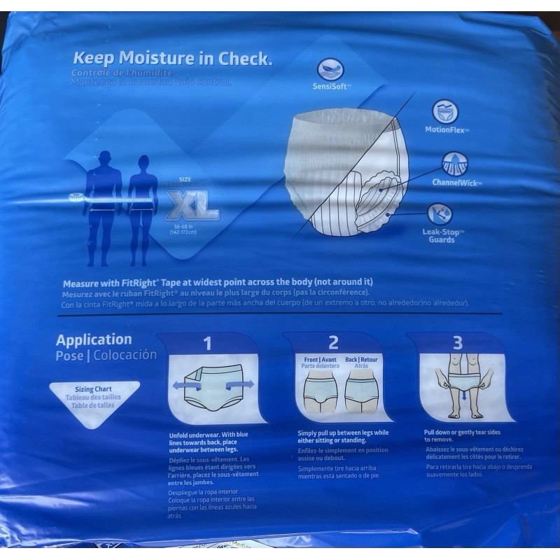 Medline Fit Right by Medline Incontinence Pull ups Underwear Qty