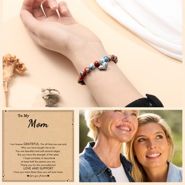 HiStock Mothers Day Gifts from Son, Gifts for Mom Colorful Charm Bracelets Mothers Day Gifts from Daughter Birthday Easter Gifts for Women Jewelry