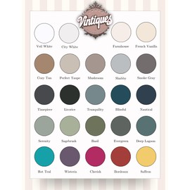 Vintiques Chalk & Mineral Paint plus color card, Matte Finish- Easy Application for DIY Projects - Furniture, Wood, Metal, Home Decor and More, Hot Teal, 32oz
