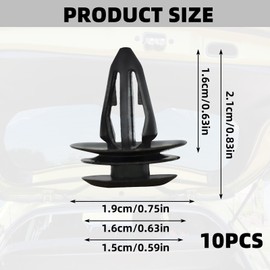 10Pcs Car Body Retainer Clips Set Universal Durable Car Trim Clips Plastic Tailgate Handle Rod Clip for MG ZS MG3 for Rear Boot Load Cover Parcel Shelf String Cord Clips Retainer