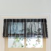 GHOJYFM Black Boho Curtain Valances 18 Inches Length - Farmhouse