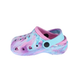 Capelli New York Toddler Girls Pastel Tie Dye Injected EVA Two Tone Clog with Backstrap, Cool Combo, Size 8