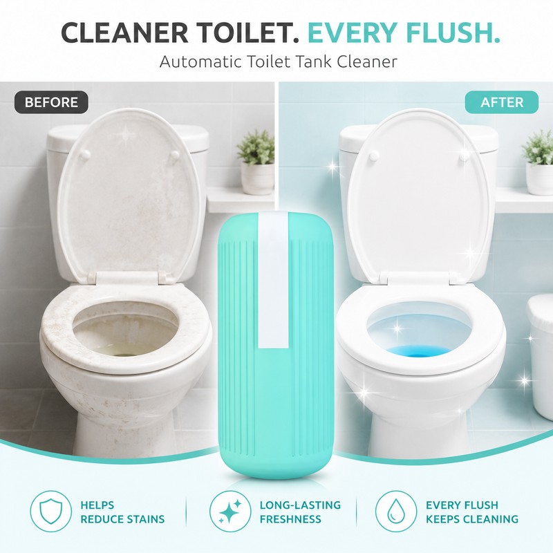 Automatic Toilet Tank Cleaner for Hands-Free Maintenance – Flush-Activated Bowl