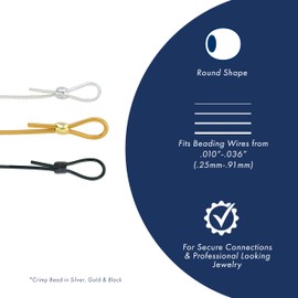 Beadalon Crimp Beads, Size #3, Silver Plated, 1 oz, Approx. 450 pc