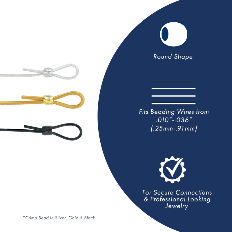 Beadalon Crimp Beads, Size #3, Silver Plated, 1 oz, Approx.