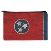 Rustic Distressed Tennessee State Flag Makeup Cosmetic Bag Organizer Pouch