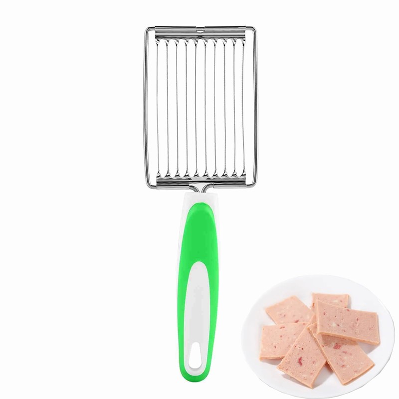 Luncheon Meat Slicers,10 Slices, Egg Cutter Slicers for Boiled Egg