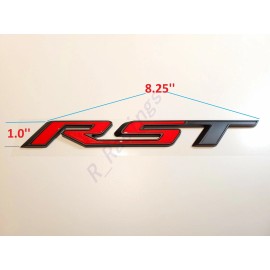 GM Auto 3PCS KIT Matte Black Rear Tahoe Duramax Red Black RST Emblem For 2021+ Tahoe