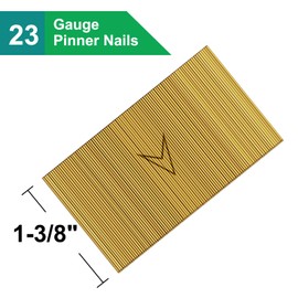 Toicann 23 Gauge Pin Nails Headless Pinner Nails for 23 GA Pneumatic & Electric Pinners or Pin Nailer or Pin Nail Gun, Great for Fine Woodworking & Trim Jobs (1-3/8"-10000PCS)