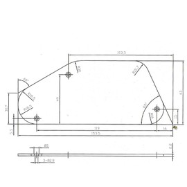 Guitar Control Plate Back Cover - Black Nylon Material