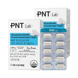 GC Green Cross Wellbeing PNT Mucopolysaccharide Protein (Chondroitin) Triplus 60 tablets 2 boxes / GC녹십자웰빙 PNT 뮤코다당단백(콘드로이친) 트리플러스 60정 2박스