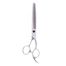 ShearsDirect Japanese 440C 24 Teeth Cutting Shear with Off Set Handle and 65 to 70-Percent Thinning, 7.5-Inch