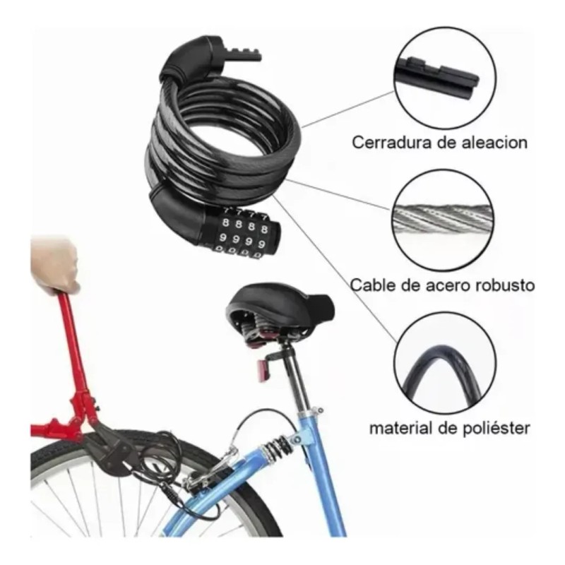 Candado Cadena Reforzado Alta Seguridad Para Bici O Moto