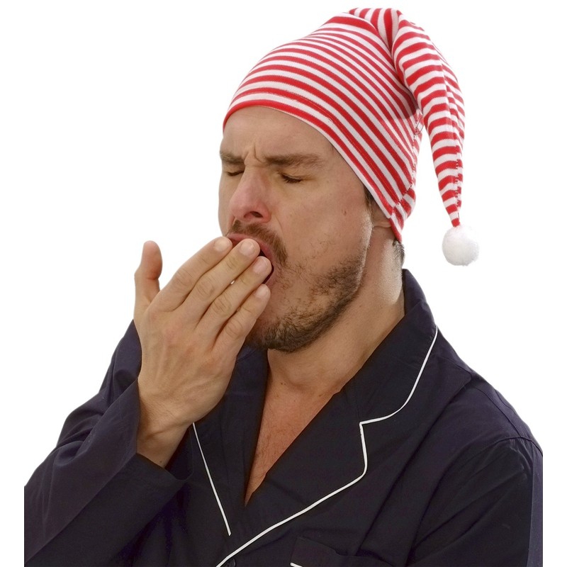 Night Cap Magee Sleepwalker Night Cap Blue or Red, red/white