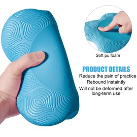 munloo 2-Piece Knee Cushion Yoga, Non-Slip Knee Pad Mat Set, Wear-Resistant, Protects the Knees, Hands, Wrists and Elbows (Blue)