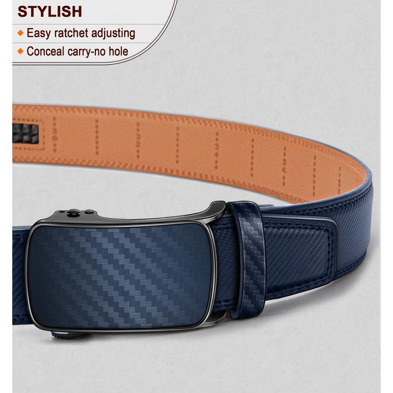 BULLIANT Men's Ratchet Belt Nontrimmable-Click Belt Adjustable for Men Gift