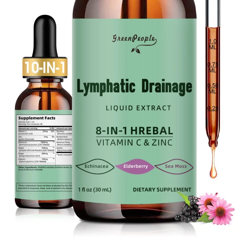 Lymphatic Drainage Drops - Lymph Detox Cleanse For Immune Support