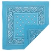 Bandanas grandes 100% algodón Paisley (22 x 22 pulgadas), Turquesa,