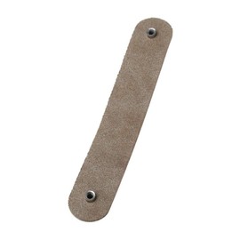 VOANZO 5PCS Furniture Door Handle First Layer Leather Hardware Door Handle PU Leather for Furniture Hardware Double Nail 17cm (Brown)