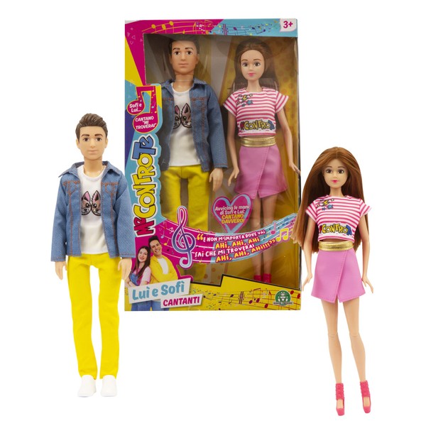 Me Contro Te – Sofì and Luì Singing Fashion Doll Couple, Hold Hands and Sing Together The New Song "Mi Troverai" From 3 Years Aged MEC53000 Giochi Preziosi