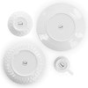 Elama White Porcelain Dish Dinnerware Set, 18 Piece, Sienna