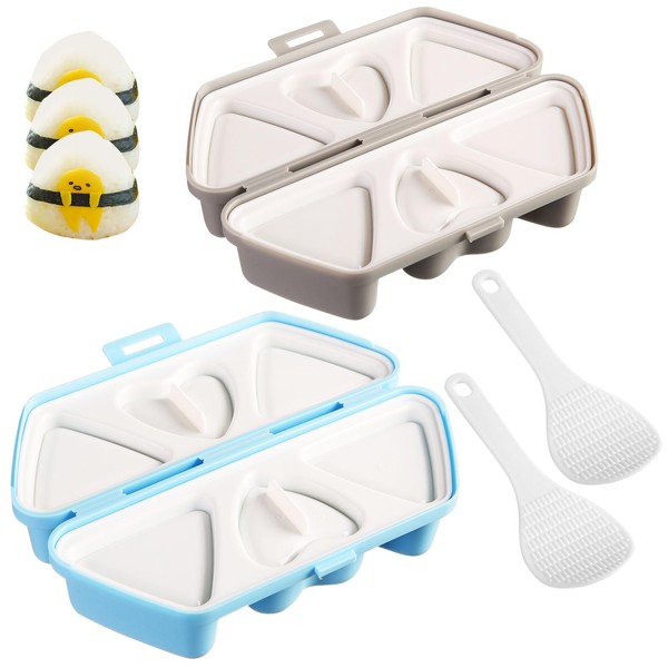2Pcs Onigiri Mould, Rice Mould Musubi Mold 6 In 1