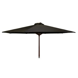 Heininger 1290 DestinationGear Classic Wood Black 9' Market Umbrella