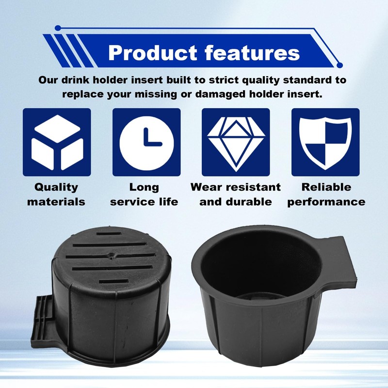 Pleoos Front Seat Dual Cup Holder Insert Compatible with 2011-2016