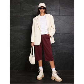 Crewhpo Pantaloni Fitness Donna Vita Alta vestibilità Ampia Tinta Unita