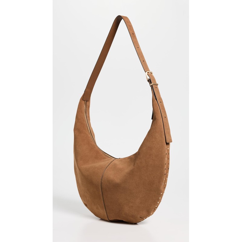 Madewell Women's Suede Essentials Slouch Hobo: Studs, Aged Cognac, Brown,