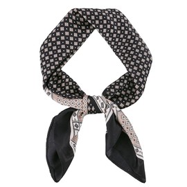 Mens Scarf, Scarf for Men Square Satin Silk Like Scarve Lightweight Neck Scarf Bandana Fashion Gifts for Men Formal Casual Business(BLACK)