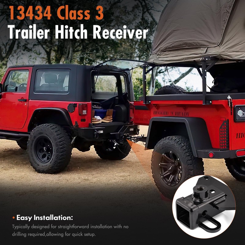 13434 Class 3 Trailer Hitch 2-Inch Receiver Fit for Jeep
