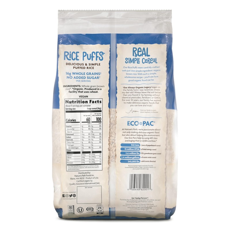 Nature's Path Organic Rice Puffs Cereal, 6 oz (Pack of