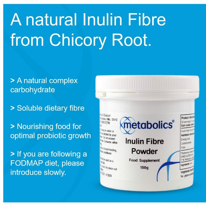Inulin Fibre Powder- 150g Pot- from Chicory Root with No
