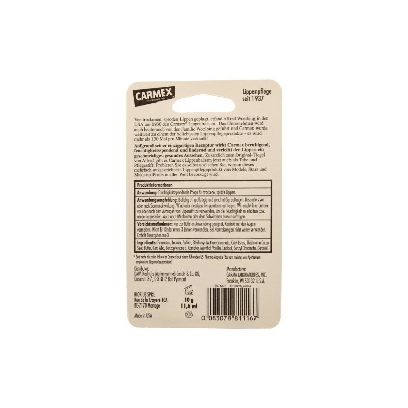 Carmex Cherry Lip Balm SPF 15 0.35 oz (paquete de