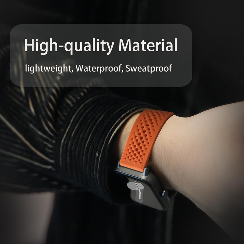 Lamshaw Compatible with CARBINOX Vortex bands, Silicone band with Metal