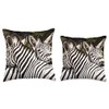 Wild Safari Animal Gifts Zebra Pattern Throw Pillow, 18x18, Multicolor