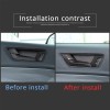 Unbranded Carbon fiber ABS Inner Door Open Handle Cover Trim